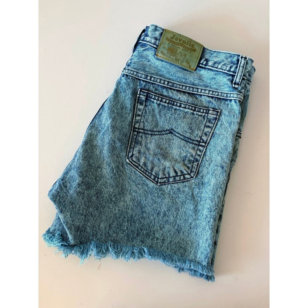 Javolis Vintage y2k acid wash Jean Shorts Jorts streetwear summer beach western